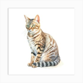 Bengal Rosetted Cat Portrait 3 Art Print