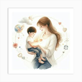 Mother and Son Art Print