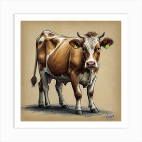 Cow!! 8 Art Print