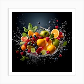 Fruit Splash 4 Art Print