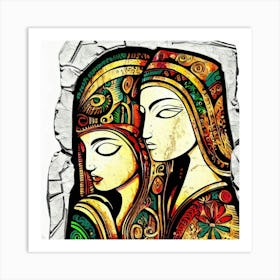 Two Women Art Print