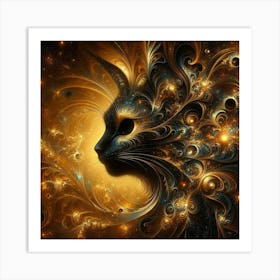 Cat Head Art Print