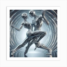 Futuristic Dancers Art Print