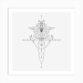 Dagger Mandala 10 Art Print