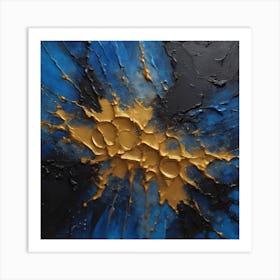 BB Borsa Blue & Gold Art Print