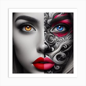 Woman'S Face Art Print