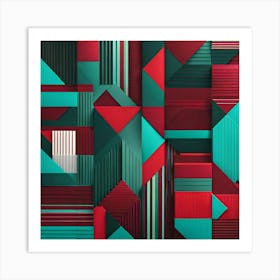 A Vibrant Abstract Composition Using Unconventional Colors, 256 Art Print