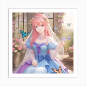 Butterfly Princess Art Print