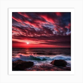 Sunset Over The Ocean 54 Art Print