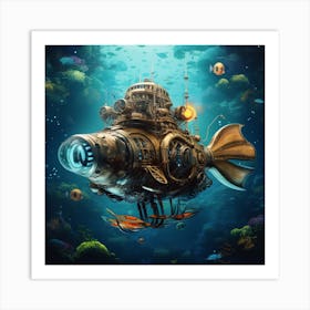 Steampunk Fish Art Print