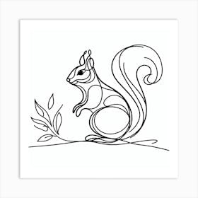 Squirrel Picasso style 1 Art Print