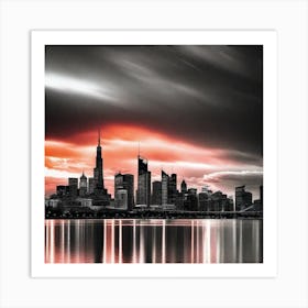 Chicago Skyline 13 Art Print