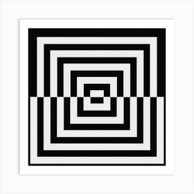 Black And White Square Art Print