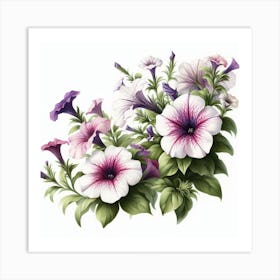 Flowers of Petunia 2 Art Print