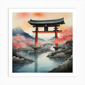 Japanese Tori Gate 1 Art Print