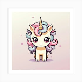 Cute Unicorn 409 Art Print