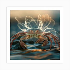 Crab In The Water Art Print