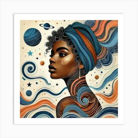 Astrielle Celestial Portrait Art Print