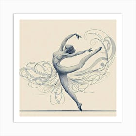 Abstract dancer 1 Art Print