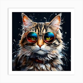 Cat With Sunglasses 9 Art Print