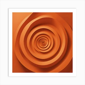 Orange Spiral 1 Art Print