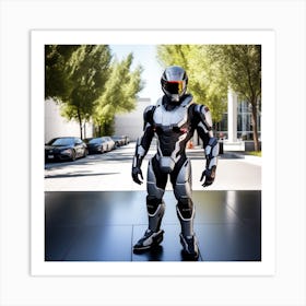 Building A Strong Futuristic Suit Like The One In The Image Requires A Significant Amount Of Expertise, Resources, And Time 25 Art Print