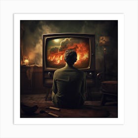 Tv Screen Art Print