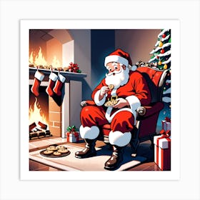 Christmas Santa Art Print