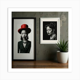 Woman In A Red Hat Art Print