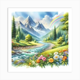 Landscape Painting 43 Art Print