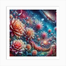 Roses In Space Art Print