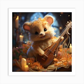 Mouse Playing A Violin Art Print