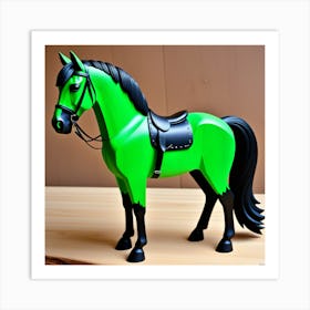 Green Horse Art Print