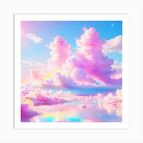 Pink Clouds In The Sky Art Print