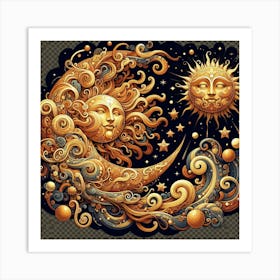 Sun And Moon 4 Art Print