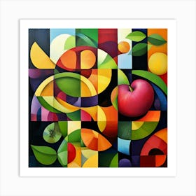 Abstract Fruit Painting Art 1 Art Print