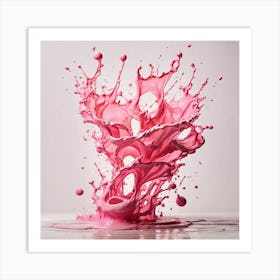 Pink Splash Art Print