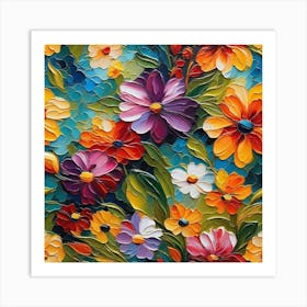 Colorful Flowers 18 Art Print