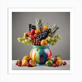 Colorful Fruit Bouquet Art Print