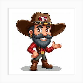 San Francisco 49ers Cowboy Art Print