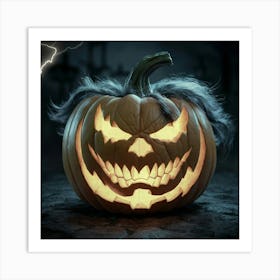 Halloween Pumpkin Carving Art Print