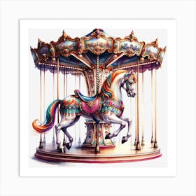 Carousel Horse Art Print