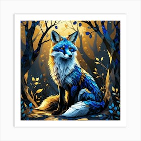 Fox In The Forest 3 Art Print