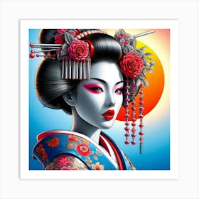 Japan Geisha Visual 80 Art Print