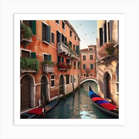 Venice Gondolas Art Print