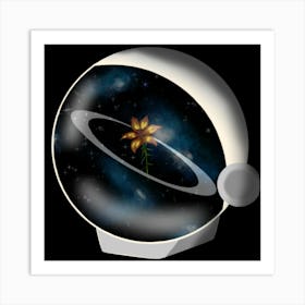 Flower In Space Art Print