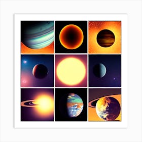 Planets Of The Solar System Art Print