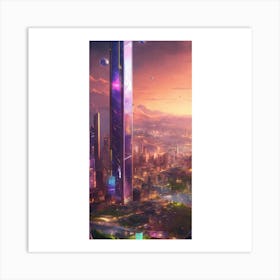 Futuristic City 6 Art Print