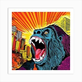 Gorilla In The City Art Print