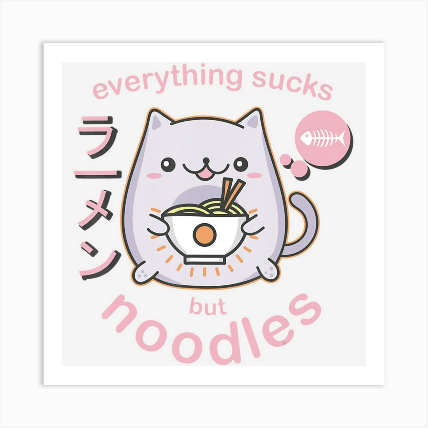 Pastel Goth Ramen Noodle Cat T Shirt - Anime Kawaii Gift Pastel Goth Ramen Noodle Cat T Shirt - Anime Kawaii Gift
